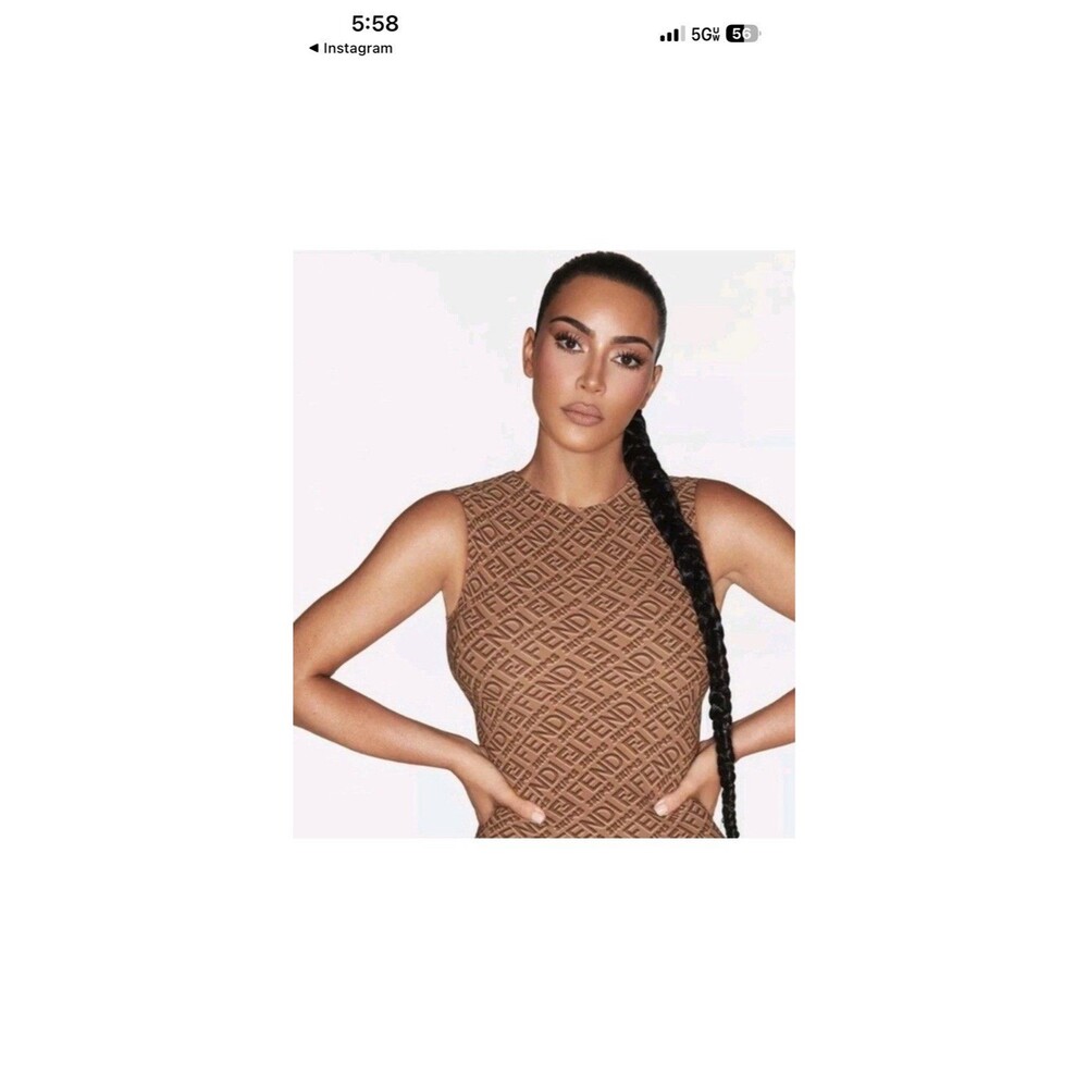 Skims x Fendi Brown Bodysuit Size Small